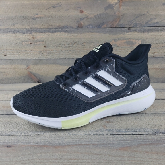 adidas EQ21 Run Men's Running Shoes Black/White/Lime - Picture 3 of 11